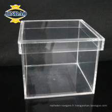 Boîte acrylique faite sur commande d&#39;affichage acrylique de plexiglass de cristal pour le stockage de nourriture